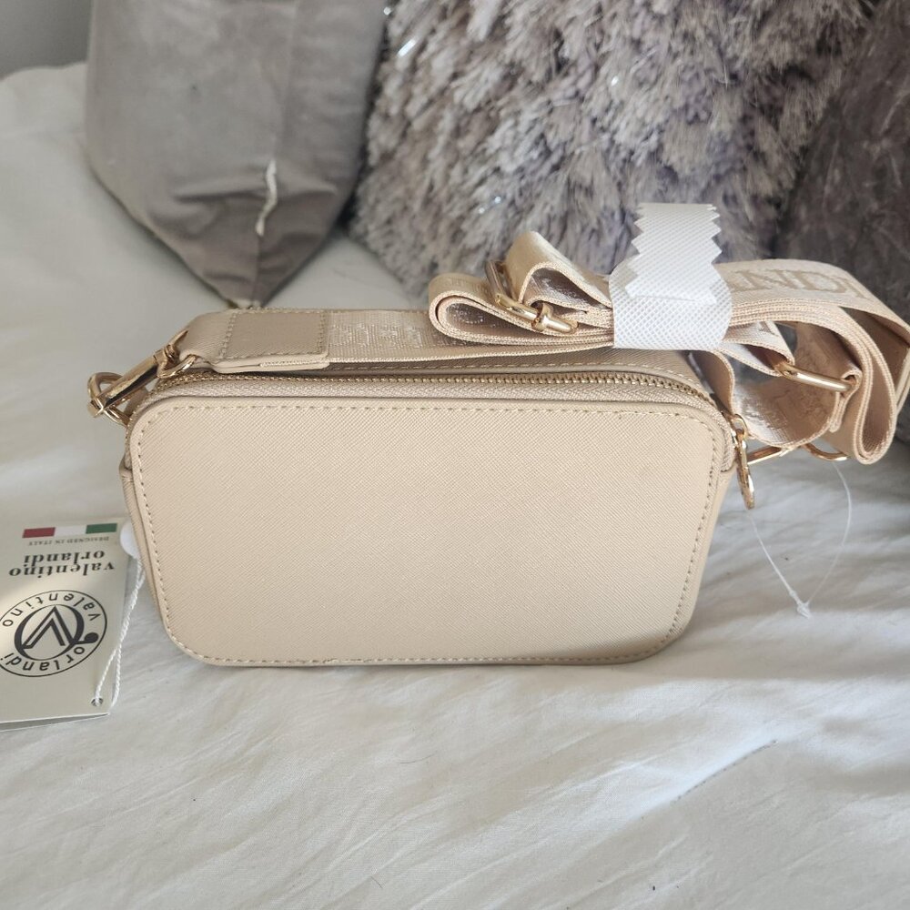 Valentino Orlandi NWT Light Taupe Camera Bag w/Strap - Picture 5 of 5